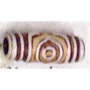 Antique Style red plastic bead, tube, 11x28mm, hole:6mm, approx 310pcs [PSAS3310]
