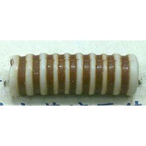 Antique Style red plastic bead, tube, 8x23mm, hole:4mm, approx 750pcs [PSAS3449]