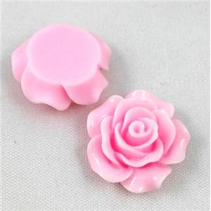 resin bead, rose, flat back, approx 20mm dia [PSLT22]
