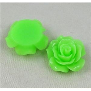 resin bead, rose, flat back, approx 20mm dia [PSLT23]