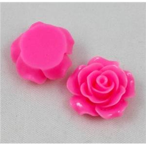 resin bead, rose, flat back, approx 20mm dia [PSLT25]