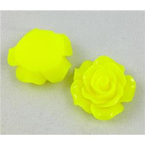 resin bead, rose, flat back, approx 20mm dia [PSLT27]