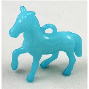resin pendant, horse, approx 40x40mm, 190pcs [PSLT36]