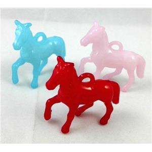 resin pendant, horse, approx 40x40mm, 190pcs [PSLT37]