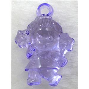 Acrylic pendant, angel, lavender, approx 22x32mm, 190pcs [PSP021C01]