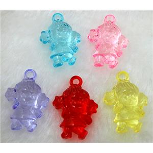 Acrylic pendant, angel, mixed color, approx 22x32mm, 190pcs [PSP021MIX]