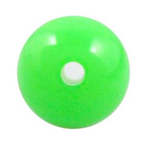round plastic bead, green, jelly, 18mm dia [PSR13]