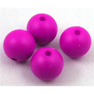 round matte resin beads, hotpink, approx 8mm dia [PSR24-8MM]