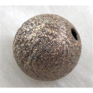 resin bead, round, matte, Bronze, 20mm dia, approx 120pcs [PSR24P9286C06-20MM]