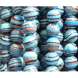 resin & stone beads, faceted round, tuquoise blue, 10mm dia, approx 38pcs per st [PSRN10-10MM]