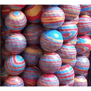 resin & stone bead, faceted round, stripe, 8mm dia, approx 48pcs per st [PSRN16-8MM]