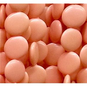 resin & stone bead, flat-round, red, 20mm dia, approx 20pcs per st [PSRN24]