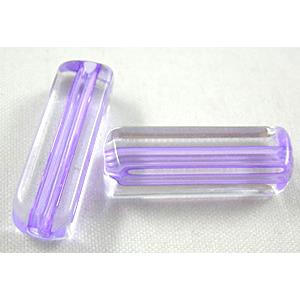 Acrylic Beads, tube, lavender, 7.5x7.5mm, 25mm length, hole:2.2mm, 350pcs approx [PST03-28]