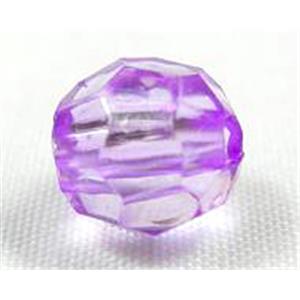 Acrylic Beads, faceted round, purple, 6mm dia, 4500 beads approx [PS-TR-MF-6MM-14]