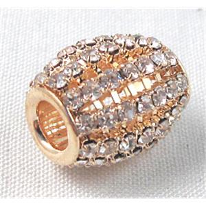 gold plated with middle east rhinestone, 16x13mm,5.5mm hole [RBCH10]