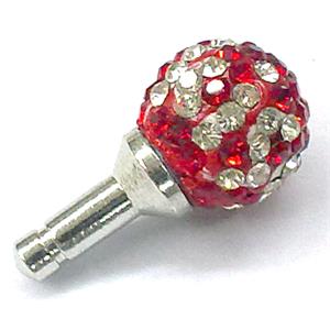 Earphone Jack Dust Cap Plug, fimo with mideast rhinestone, 12x22mm [RBCH109]