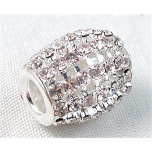 siliver plated with middle east rhinestone, 16x13mm,5.5mm hole [RBCH11]