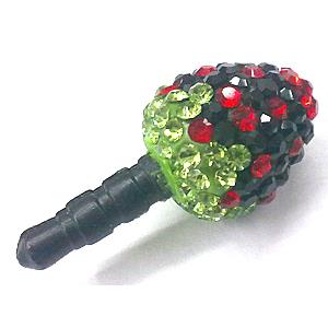 Earphone Jack Dust Cap Plug, fimo with mideast rhinestone, 12x26mm [RBCH118]