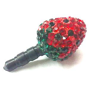 Earphone Jack Dust Cap Plug, fimo with mideast rhinestone, 12x26mm [RBCH120]