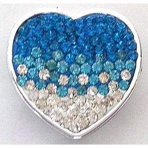 Bracelet bar, plastic bead with fimo and mideast rhinestone, 27mm wide [RBCH151]