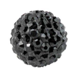 beads paved mid-east rhinestone, polymer clay based,, 12mm dia, 1mm hole [RBCH45-12MM]