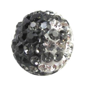 fimo with mid-east rhinestone pave beads, 12mm dia, 1.8mm hole [RBCH48-12MM]