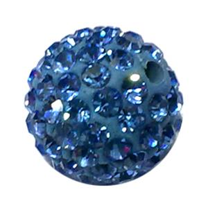 fimo beads with middle east rhinestone, blue, 6mm dia [RBCH56-6MM]
