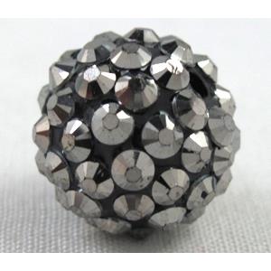 Round crystal rhinestone bead, 12MM dia [RSBARB006-12MM]