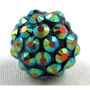 Round crystal rhinestone bead, 20MM dia [RSBARB012-20MM]