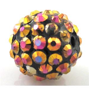 Round crystal rhinestone bead, 22MM dia [RSBARB014-22MM]