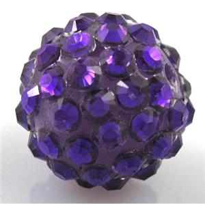 Round crystal rhinestone bead, 22MM dia [RSBARB016-22MM]