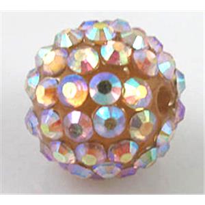 Round crystal rhinestone bead, 22mm dia [RSBARB035-22MM]