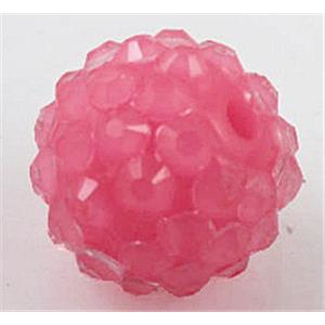 Round crystal rhinestone bead, 16mm dia [RSBARB042-16MM]