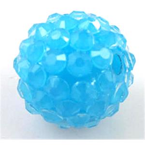Round crystal rhinestone bead, 16mm dia [RSBARB045-16MM]