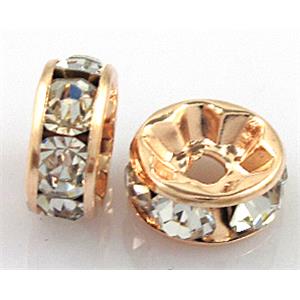 Rondelle rhinestone, Middle East Rhinestone, red copper plated, approx 6mm [RSBARD20-6MM]