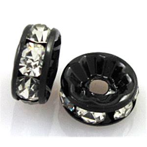 rondelle rhinestone, mideast Rhinestone, black, approx 12mm [RSBARD21-12MM]