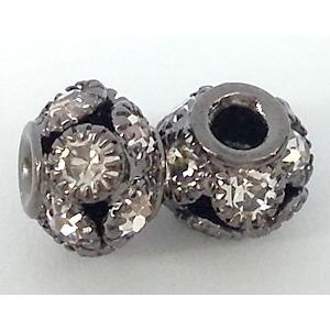 rondelle rhinestone, mideast rhinestone, black, approx 16mm dia, 10mm hole [RSBARD36-16MM]