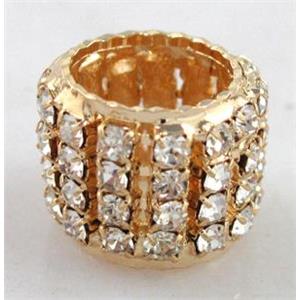 Rondelle Mideast Rhinestone Beads, copper, red copper, 13mm dia, 8mm hole [RSBARD52]
