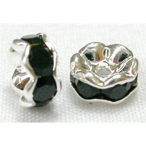 Black Rondelle Middle East Rhinestone Beads, 8mm dia [RSB-ARD8MM01]