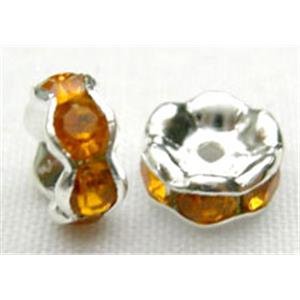 Golden Middle East Rhinestone Beads, Rondelle, silver plated, 5mm dia [RSB-ARD5MM07]