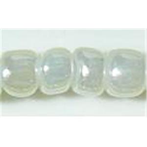 white Pony Beads, opaque colours lustered, approx 2mm [SEB121]