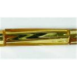 Pony Beads, gold color, Twist Bugles 3 inch inch, 6mm length, 1.5mm diameter [SEBM32-T]