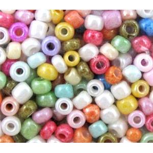 Seed beads, round, mixed color, 2mm dia [SEBOT002]