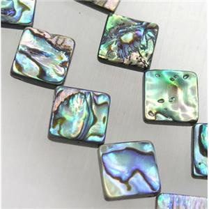 Paua Abalone shell bead, Square, 12x12mm, 27pcs per st [SHEAB01]