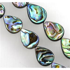 Paua Abalone shell bead, teardrop, 13x19mm, 21pcs per st [SHEAB07]