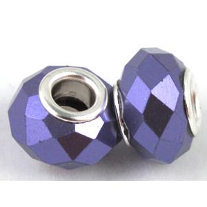 pearlized shell beads, faceted rondelle, lavender, 14mm dia, hole:5mm [SHEBB03C08]