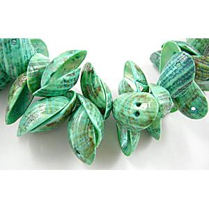 Conch Beads, blue, dyed, 12x20mm, 20x33mm, approx 600pcs [SHECH03C01]