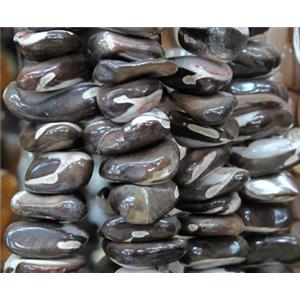 Fresh water shell bead, freeform, approx 5-13mm [SHEER048]