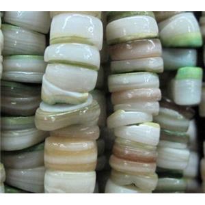 heishi, Fresh water shell bead, approx 5-6mm, 40cm length [SHEER075]