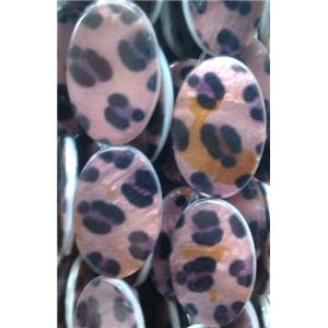 graphical Shell Beads, flat rice, 18x25mm, 16pcs per st [SHEGR19]